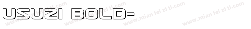 Usuzi Bold字体转换